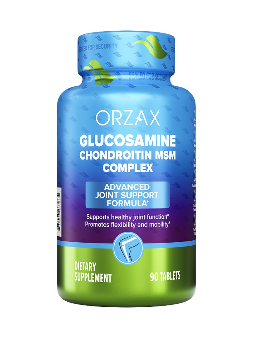 Глюкозамин хондроитин MSM ORZAX Glucosamine Chondroitin MSM 90 таблеток - фото 1