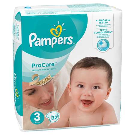 Подгузники Pampers Procare 3 (5-9 кг) 32 шт.