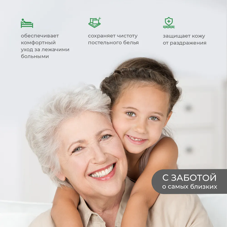Пелёнки одноразовые Wellfix 60х90 см 5 шт.
