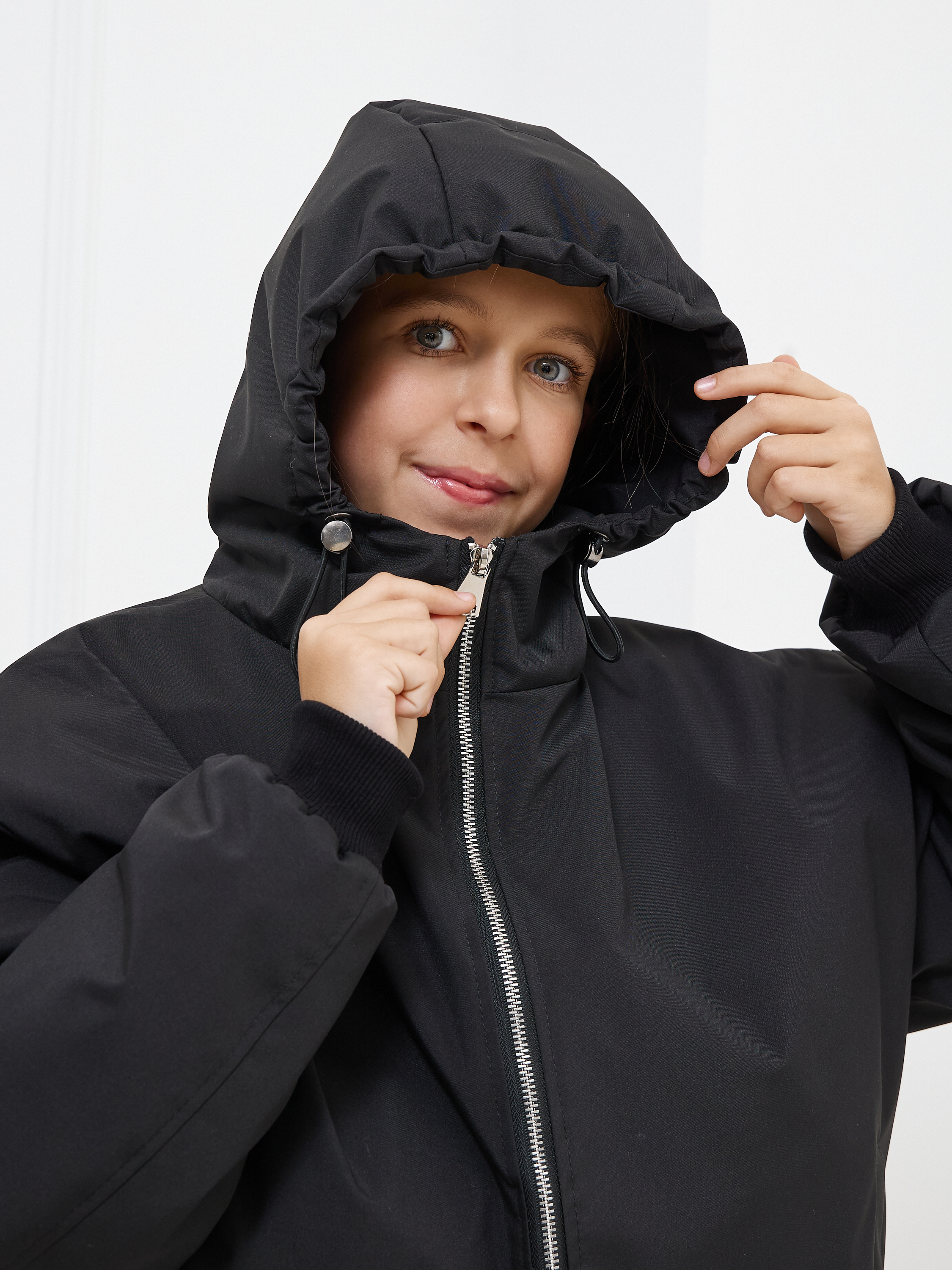 Куртка MIRANAM БомберДетскДевочкиF55Черн - фото 5