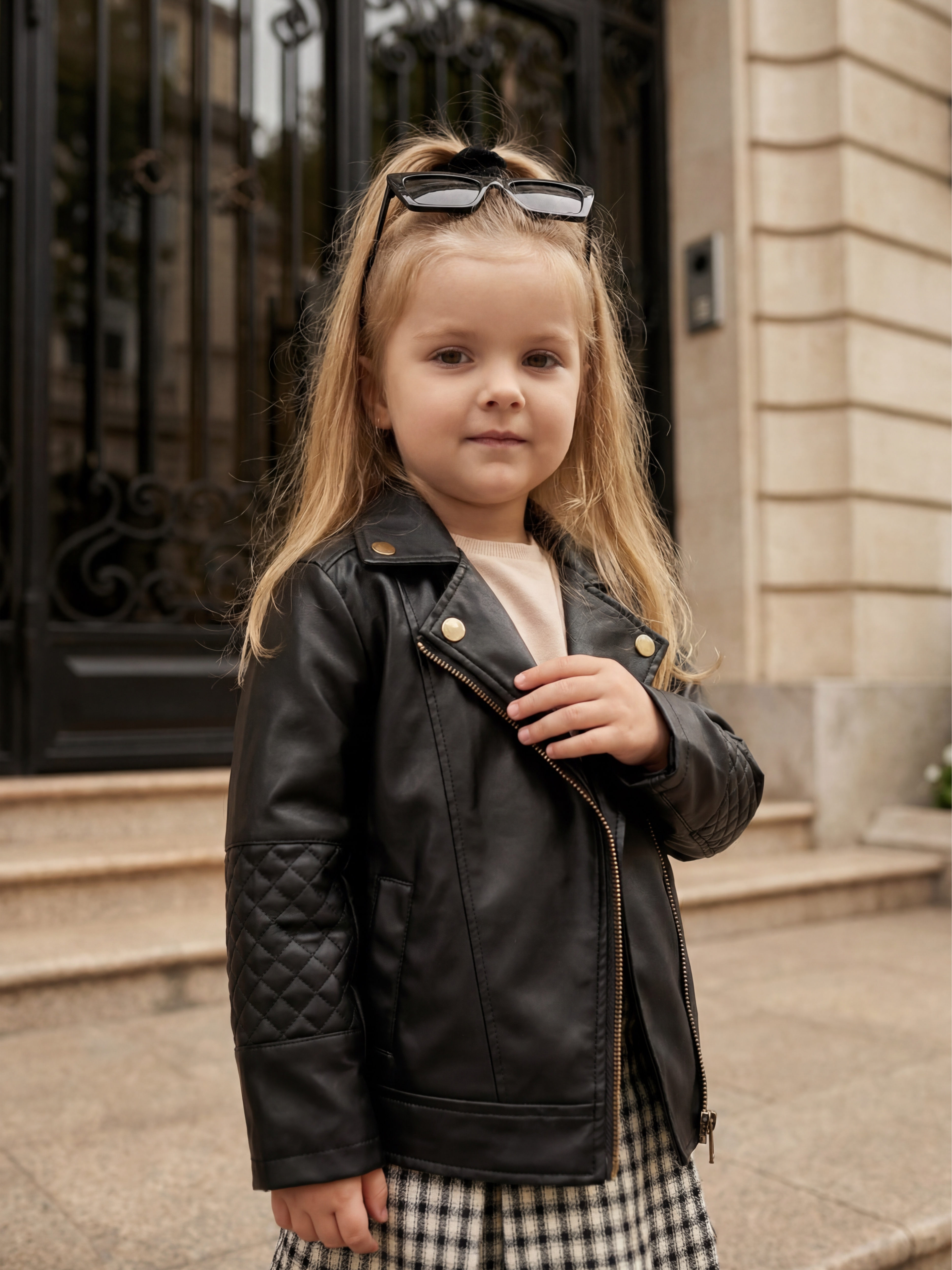 Куртка кожаная Artcher kids Jacket0002black - фото 4