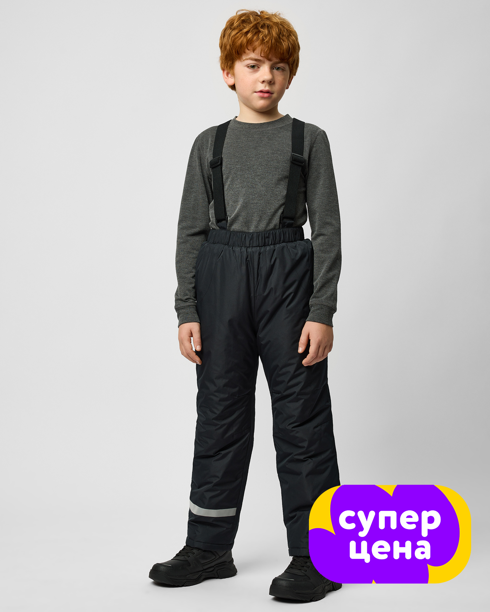 Брюки на бретелях Futurino W25FU1-B126tb-99 - фото 1