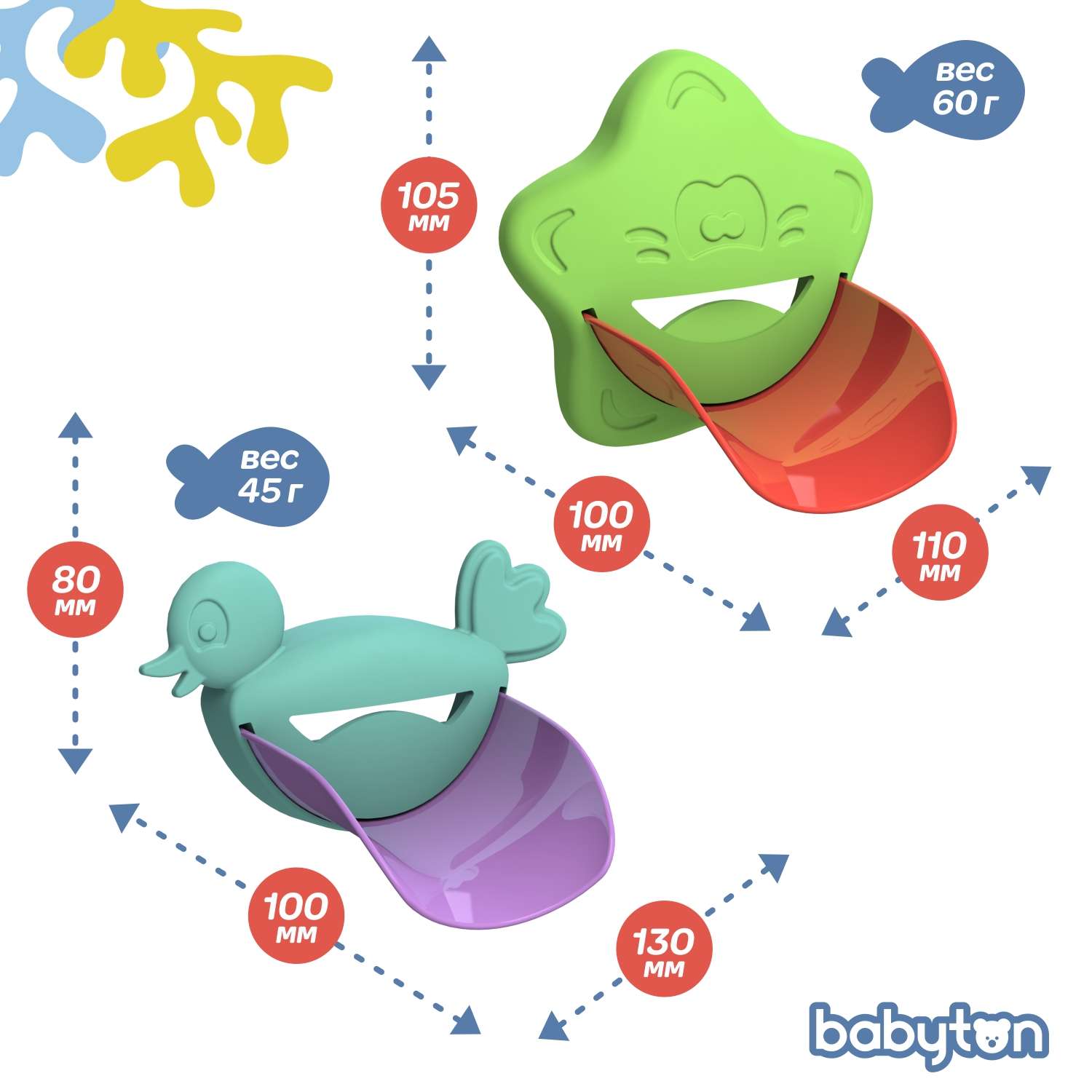 Насадка на кран для воды Babyton Зеленый-Бирюзовый 2шт - фото 6