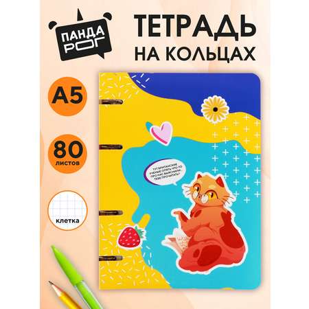 Тетрадь со сменным блоком ПАНДАРОГ клетка 80 лист.