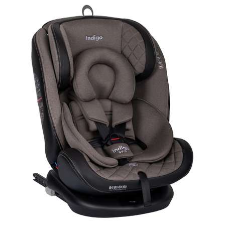 Автокресло Indigo Aero, бежевый Isofix 0+/1/2/3 (0-36 кг)