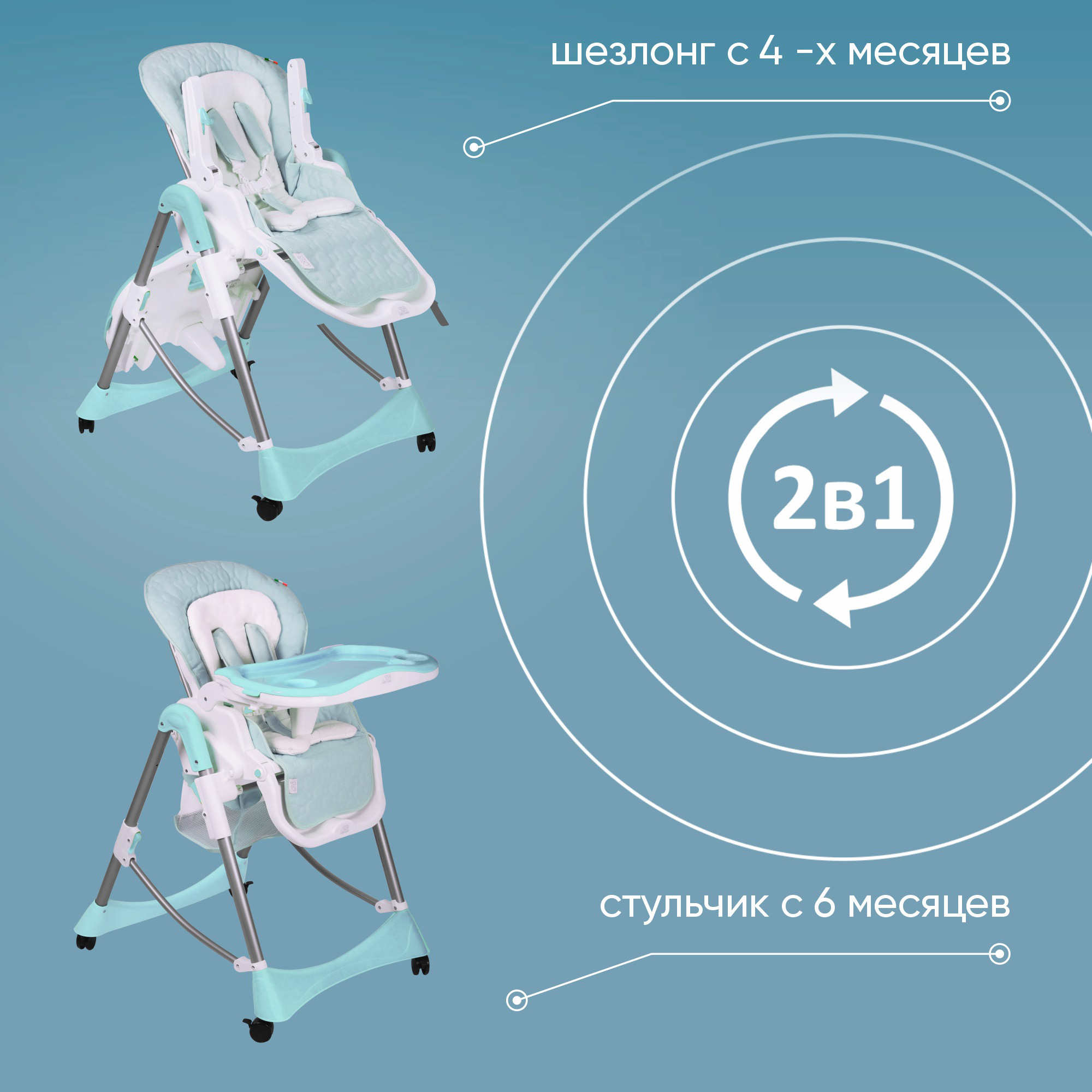 Стульчик для кормления Sweet Baby Royal Classic классический - фото 5