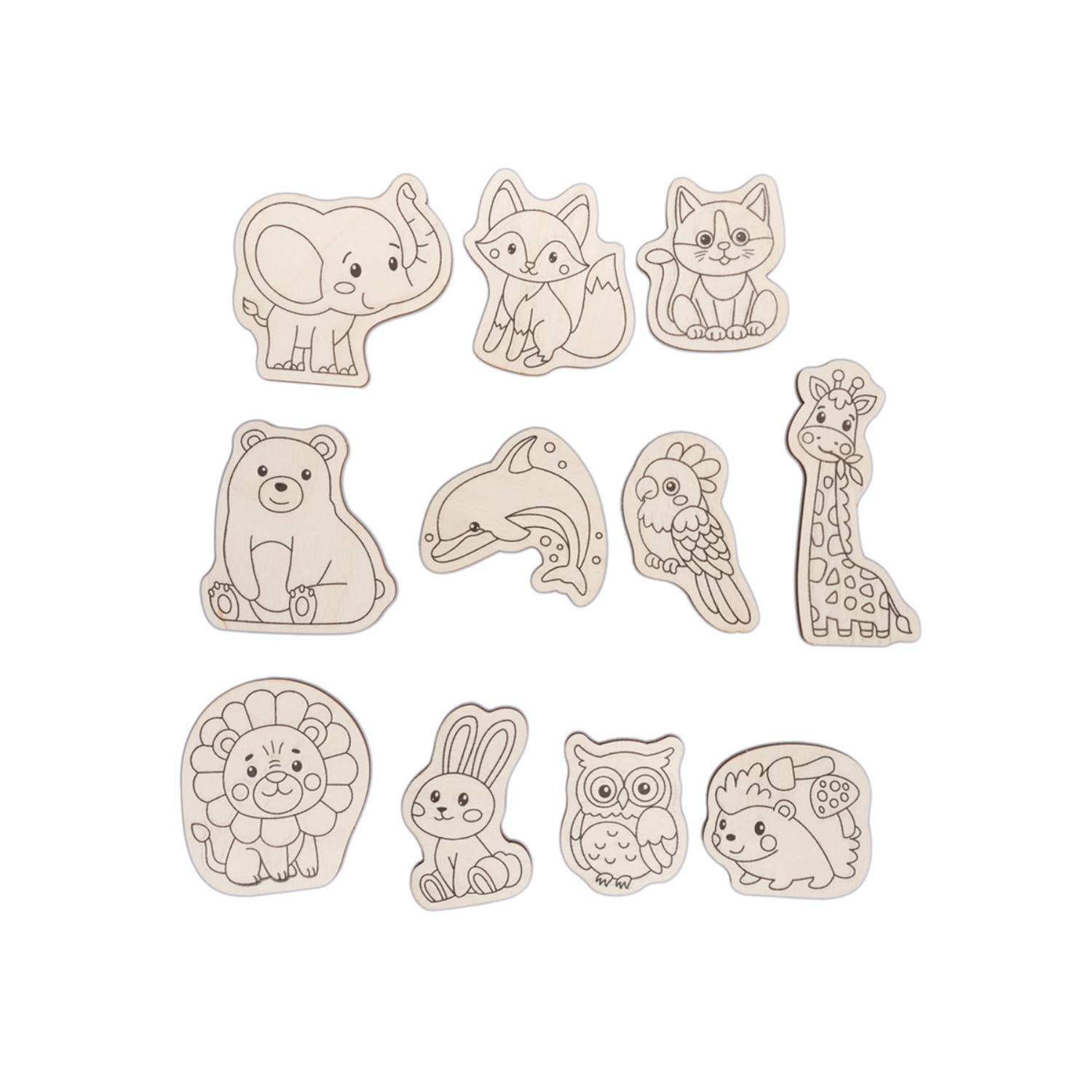 Набор для творчества Десятое королевство Заготовка Животные роспись красками - фото 2