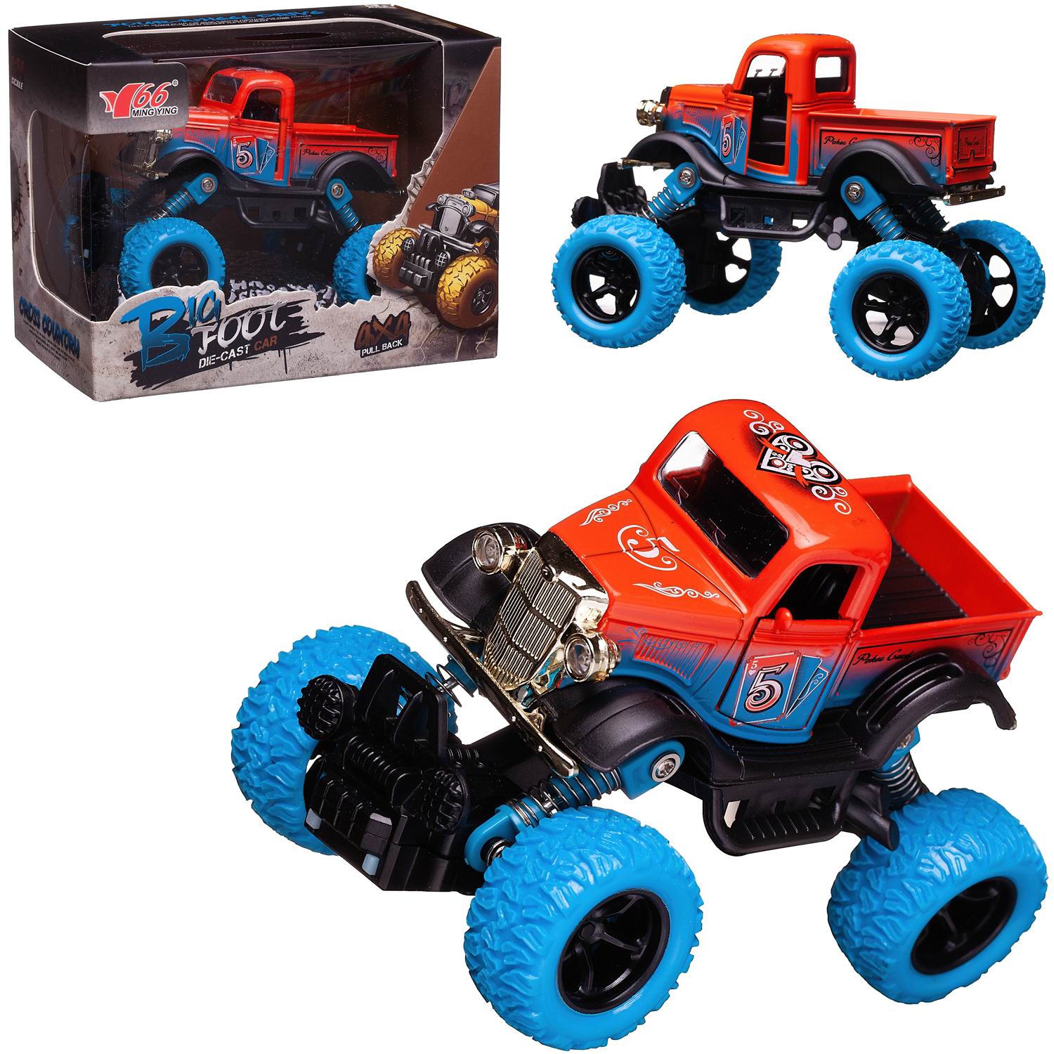 Внедорожник Junfa Jeep 1:34 MY66-Y1173/красный - фото 1