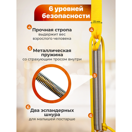 Прыгунки на круге СПОРТБЭБИ 3в1 подвесные с креплением на крюк