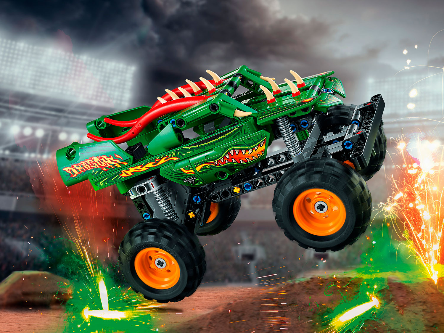 Конструктор LEGO Technic Внедорожник монстр-трак Дракон блочный - фото 7