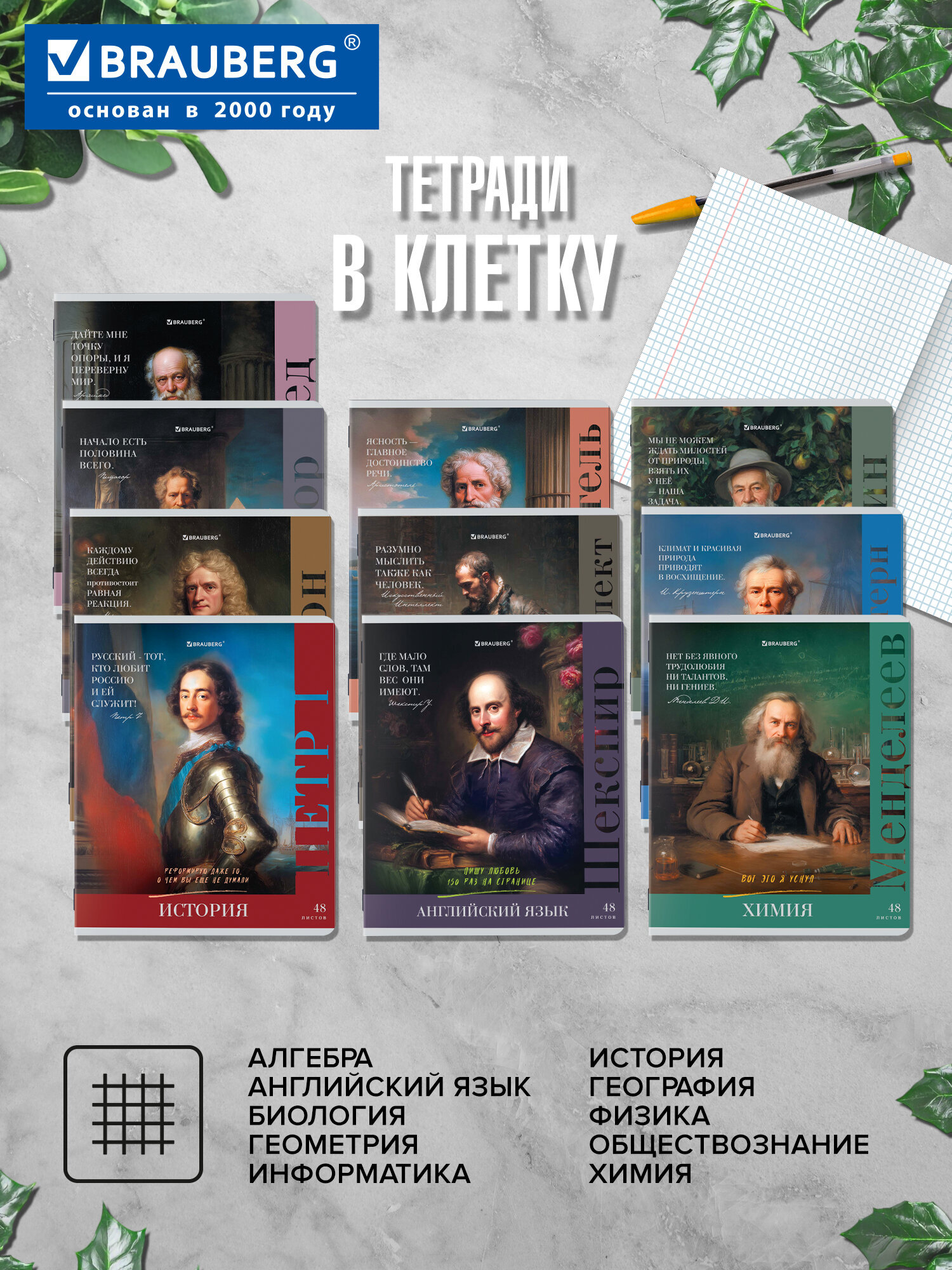 Тетрадь Brauberg 48 лист. 12 шт. - фото 2