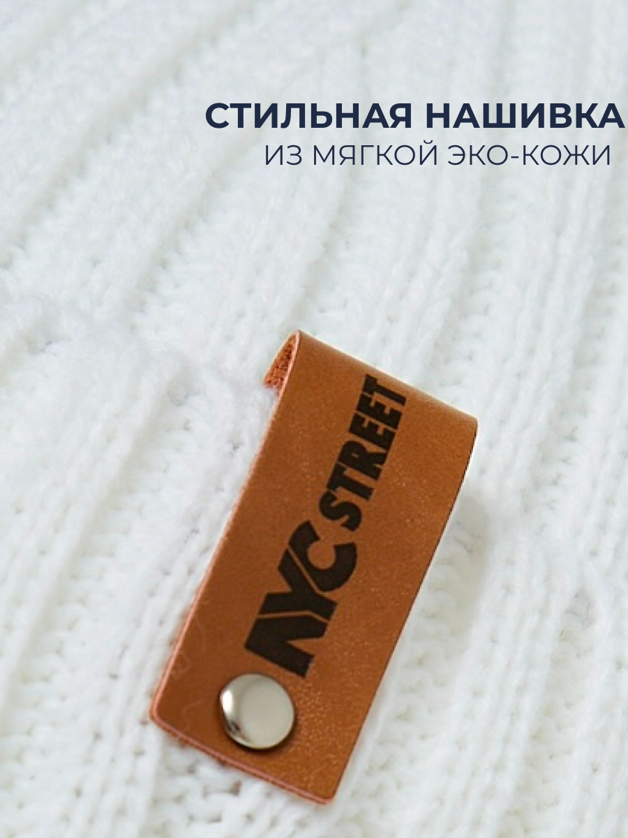 Шапка и снуд NYCkids NYC-H-53-poloski-whiteG - фото 7