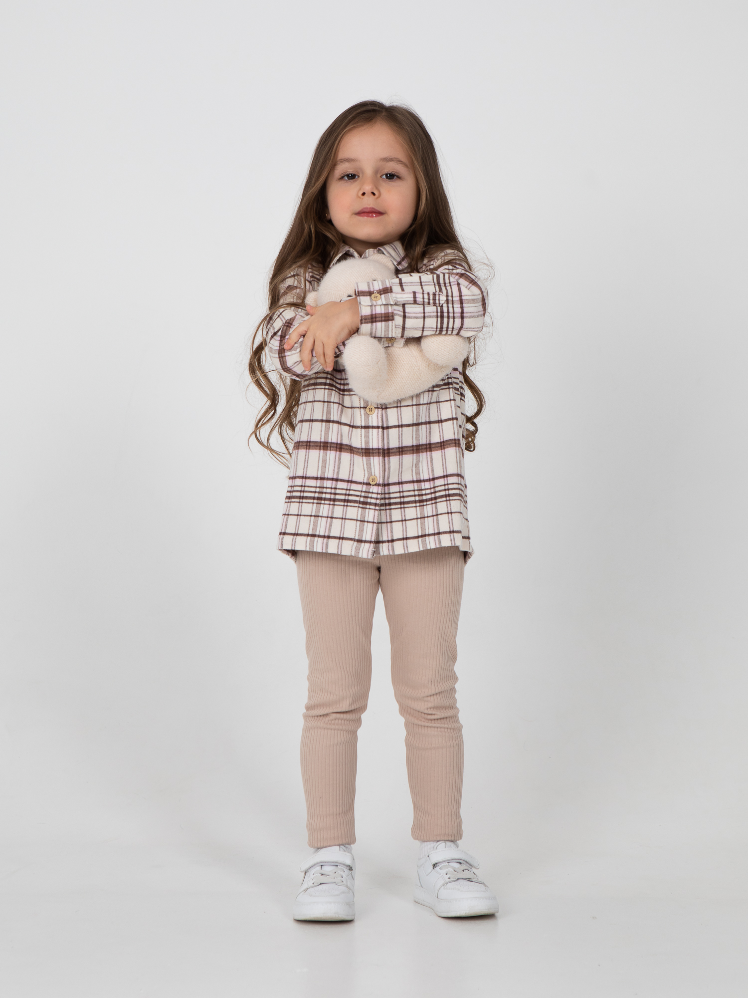 Леггинсы LEVA леггинсы для девочки_рубчик - фото 1