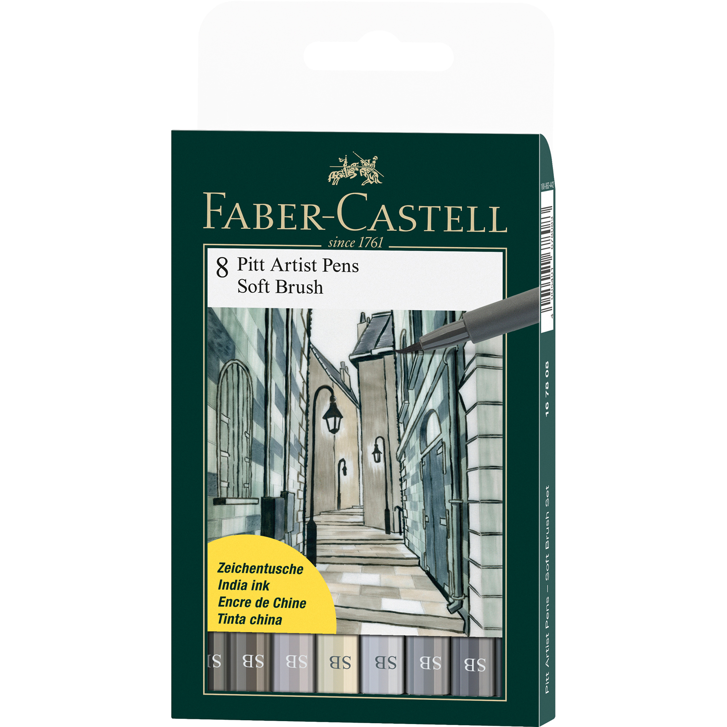 Ручка капиллярная Faber Castell 8 шт. - фото 1