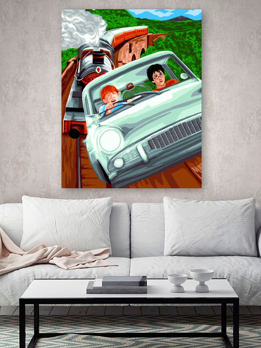 Картина по номерам Hobby Paint Рон и Гарри Поттер в машине в ассортименте - фото 3