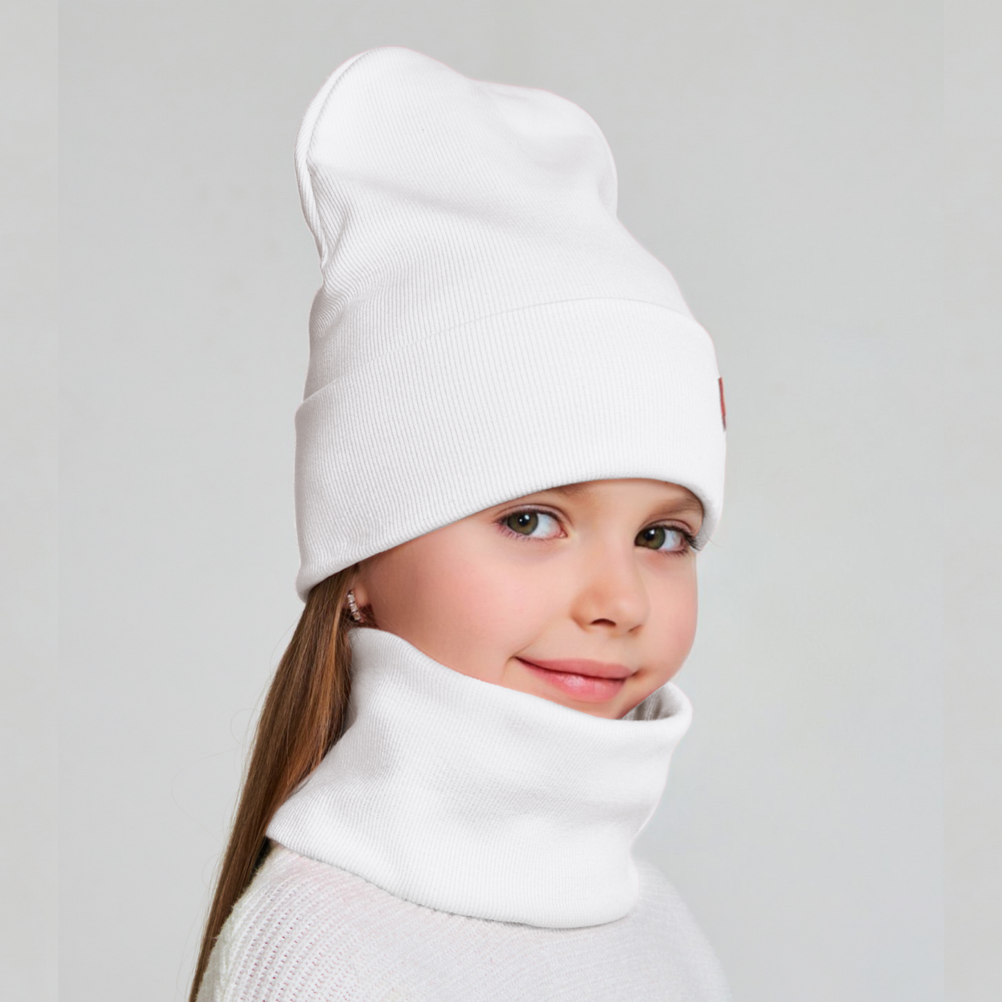 Шапка и снуд KUBRIO KU-H-70-KashOtvG-White - фото 4