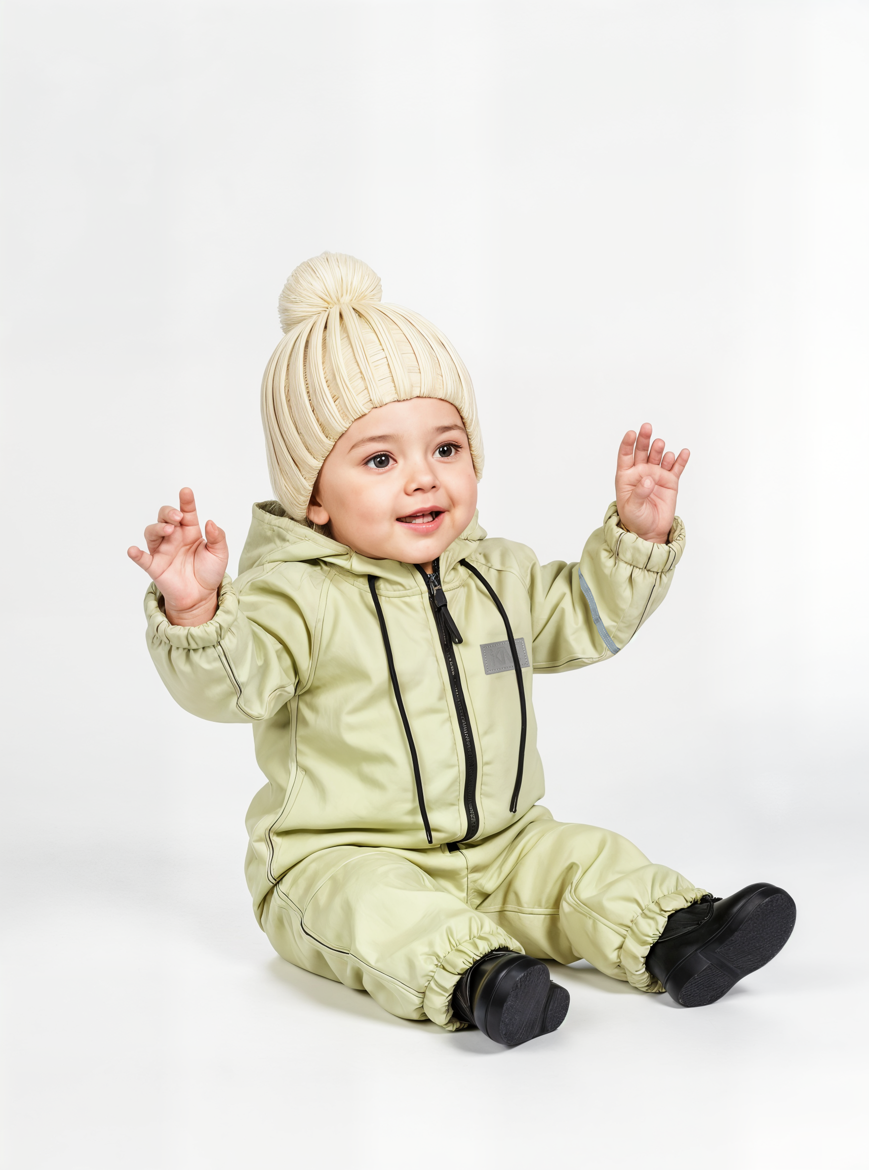 Комбинезон KiMMi Baby Кб-150830-043 серо-бежевый - фото 3