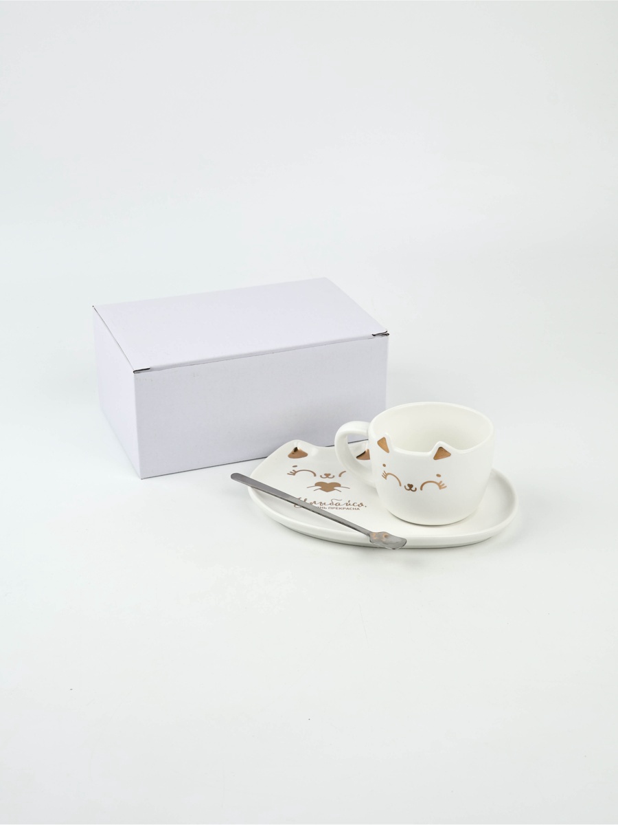 Набор Дорого внимание Улыбайся кружка 200 мл блюдечко - фото 10