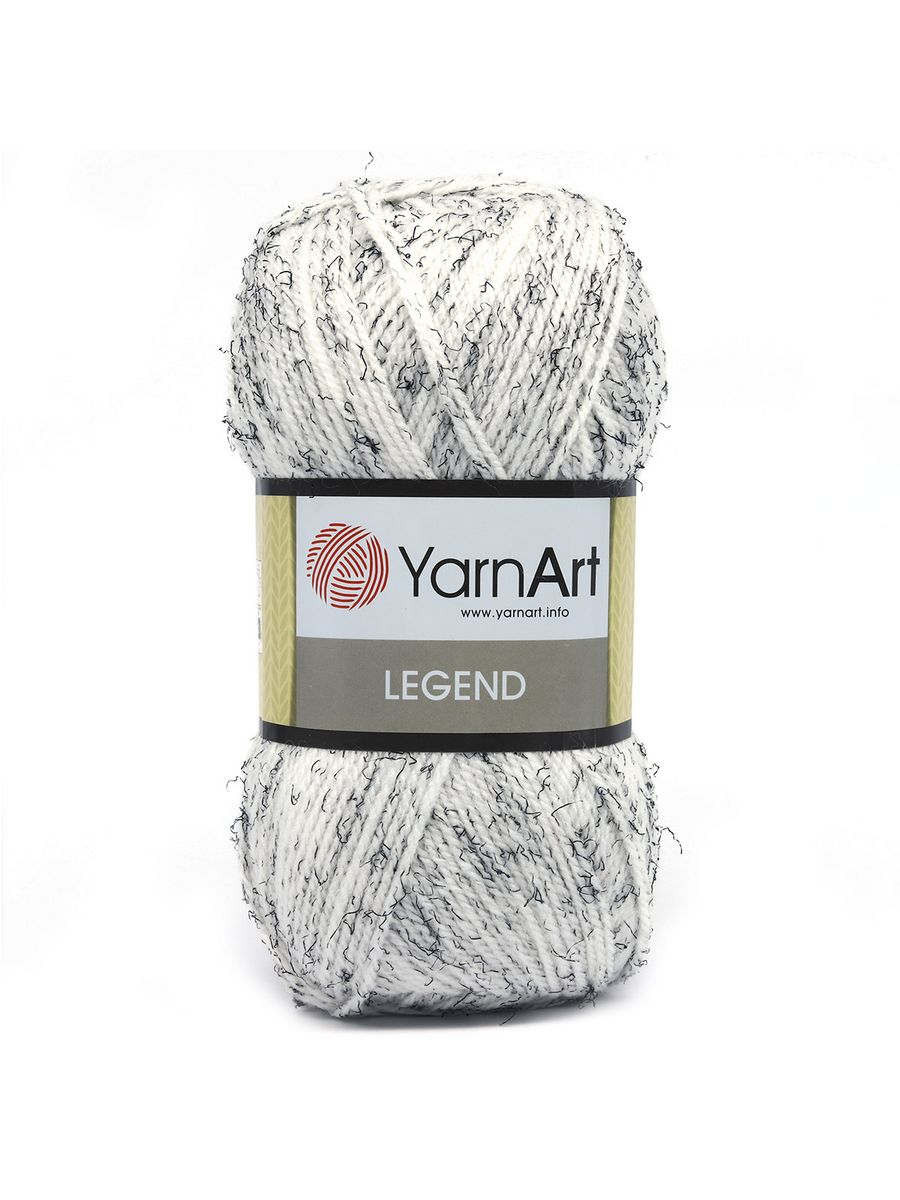 Пряжа YarnArt Legend полушерстяная 100 г 300 м 8821 белый 5 мотков - фото 6