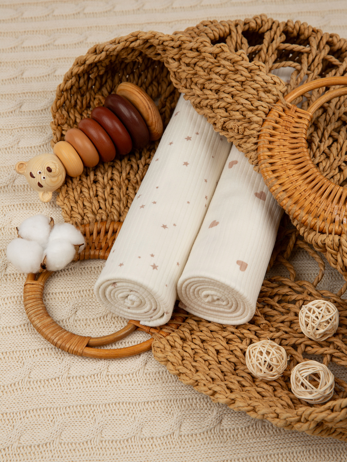 Пелёнка inlovery трикотаж 85х100 см 2 шт. - фото 1