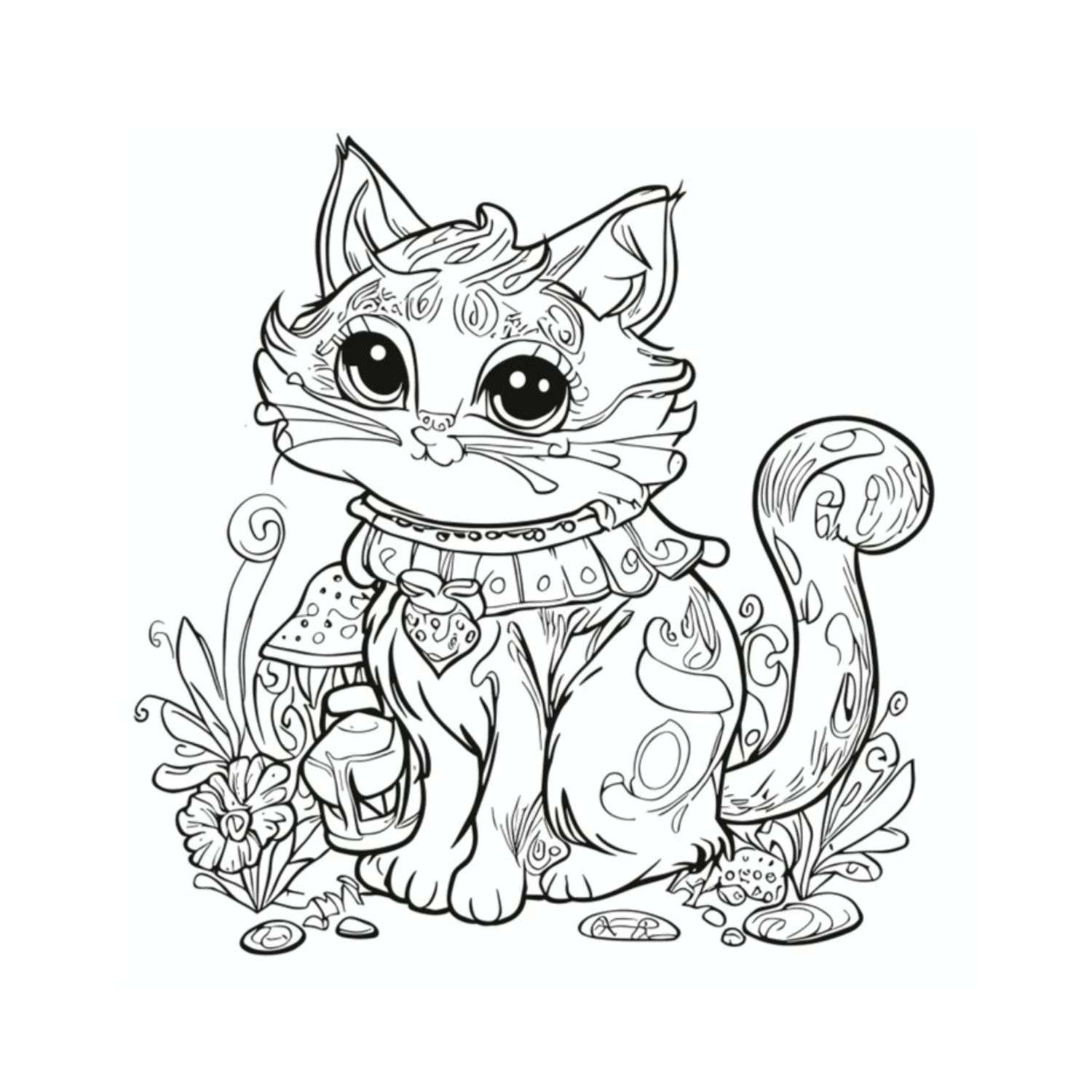 Раскраска Я раскрашиваю замурчательных котят - фото 2