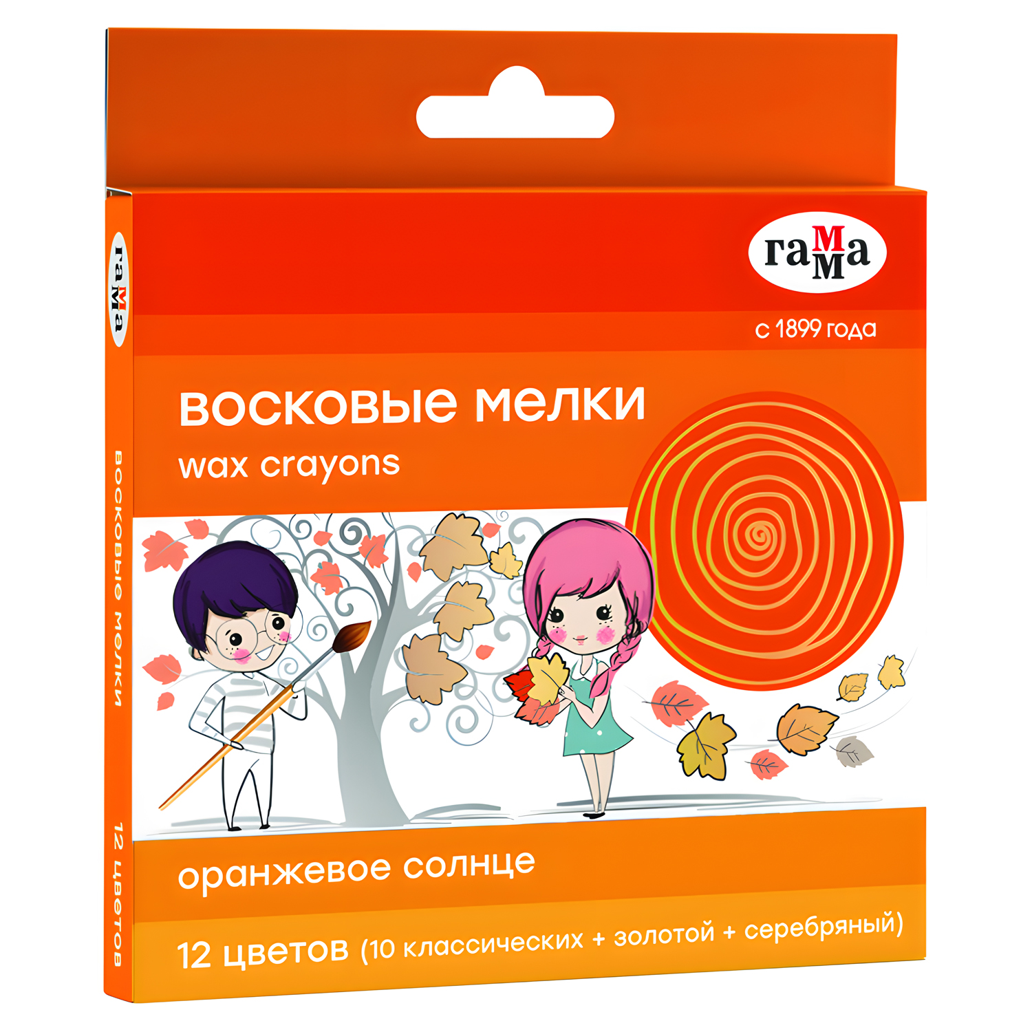Восковые мелки Gamma_ 12 шт. - фото 1