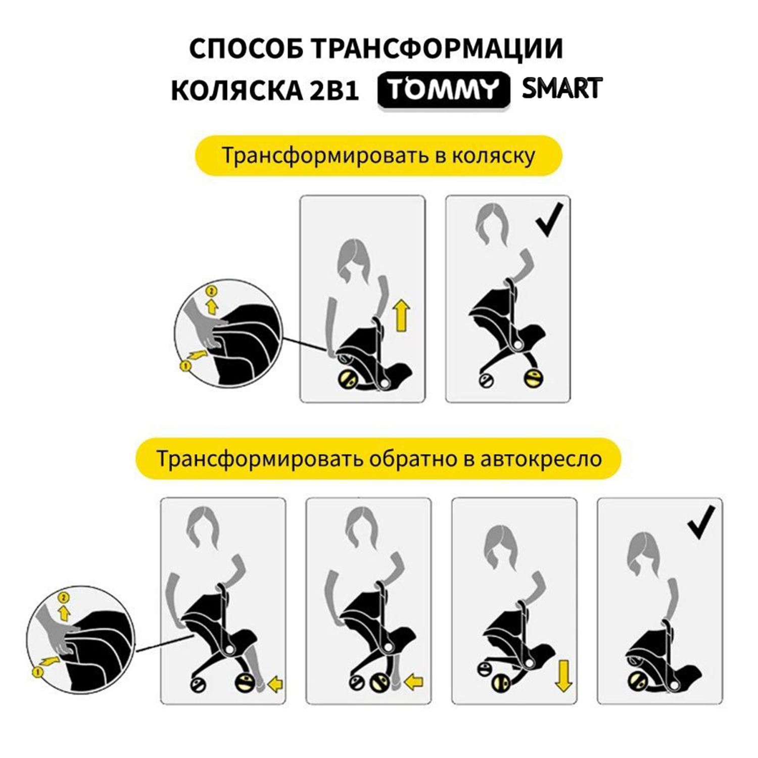 Коляска трансформер TOMMY Smart - фото 10