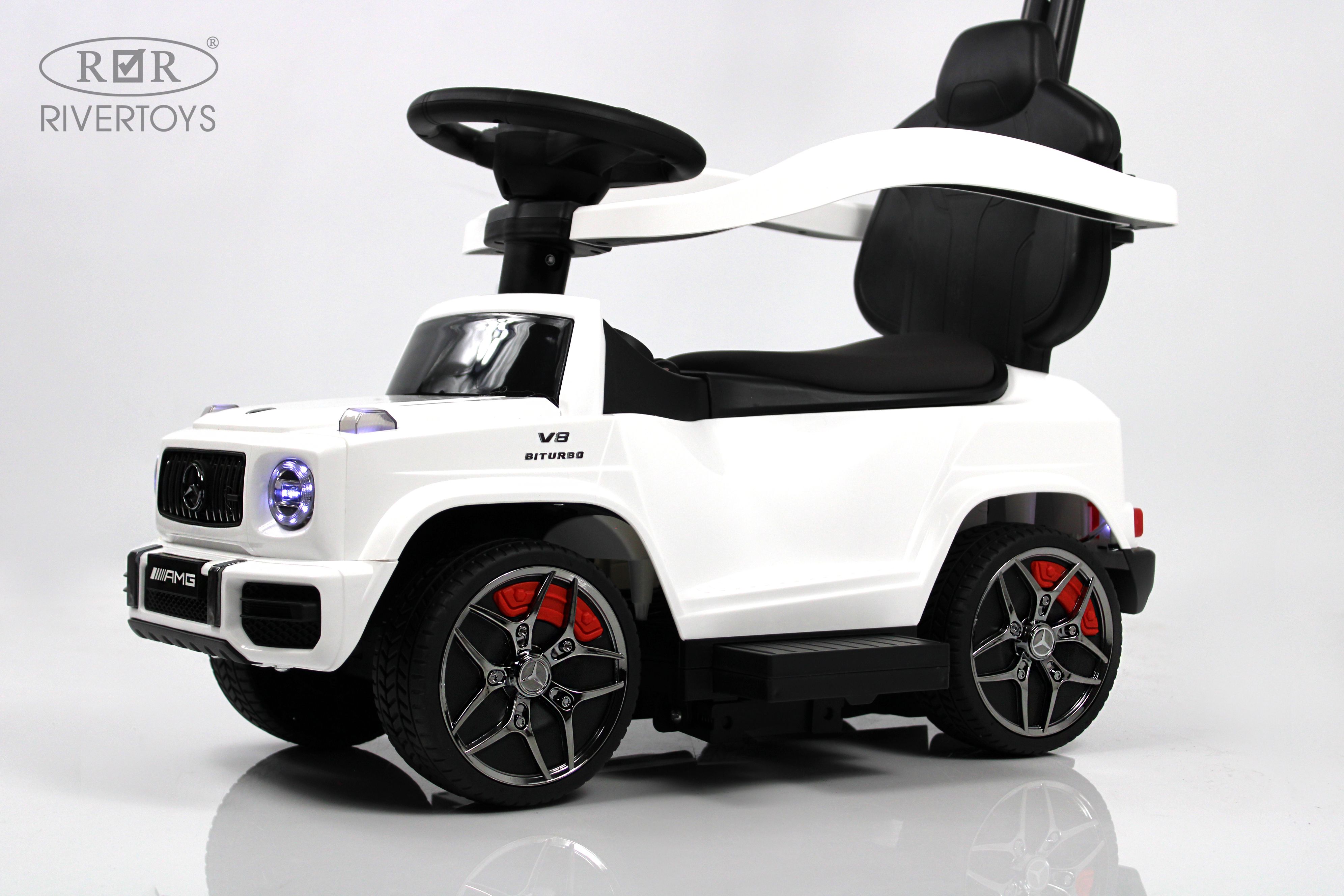 Каталка RIVERTOYS Mercedes-BenzG63 White Diamond белый - фото 13