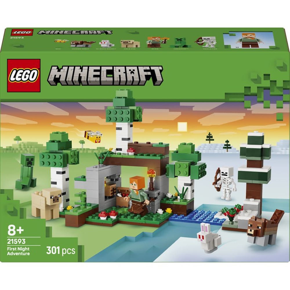 Конструктор LEGO Minecraft Первое ночное приключение 301 дет. - фото 2