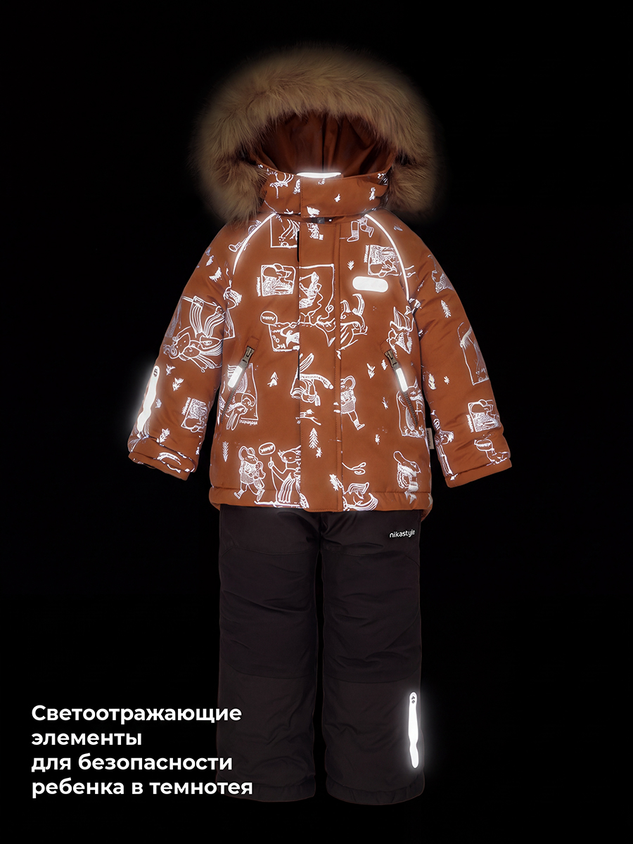 Костюм NIKASTYLE 7з1126 кэмел/черный - фото 9