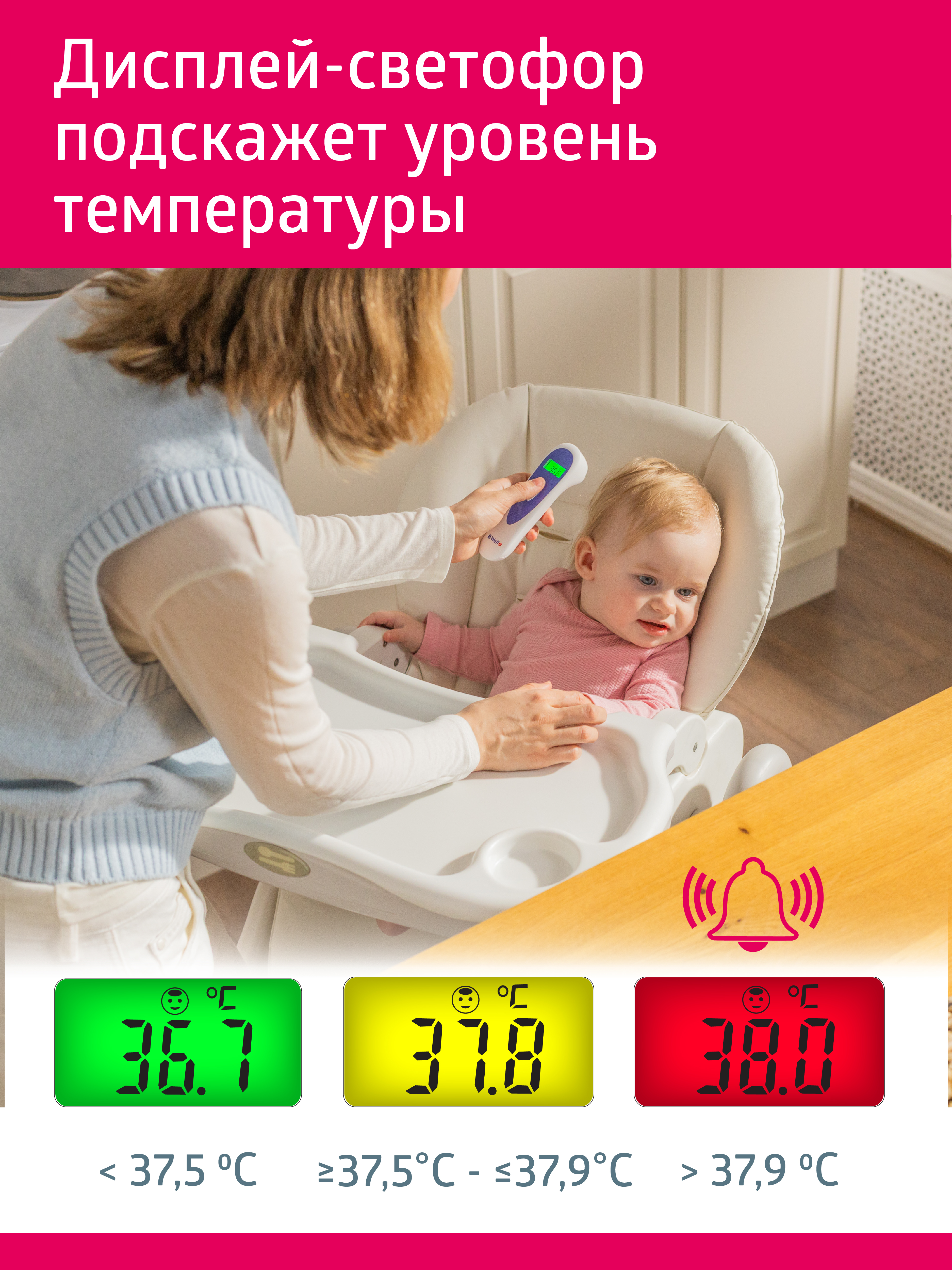 Термометр инфракрасный B.Well - фото 8