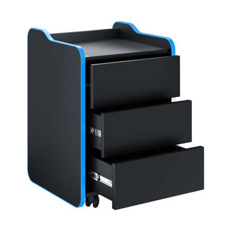 Тумба VMMGAME для игрового компьютерного стола CASE 40 BLACK BLUE