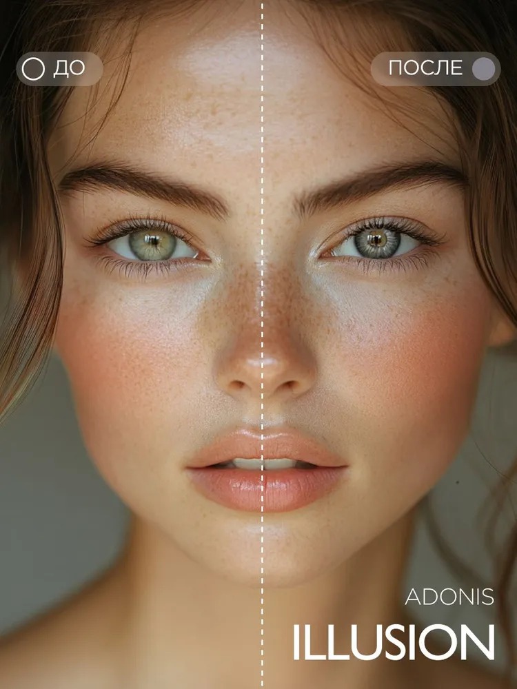 Контактные линзы ILLUSION fashion adonis grey на 1 месяц -0.00/14.5/8.6 2 шт. - фото 2