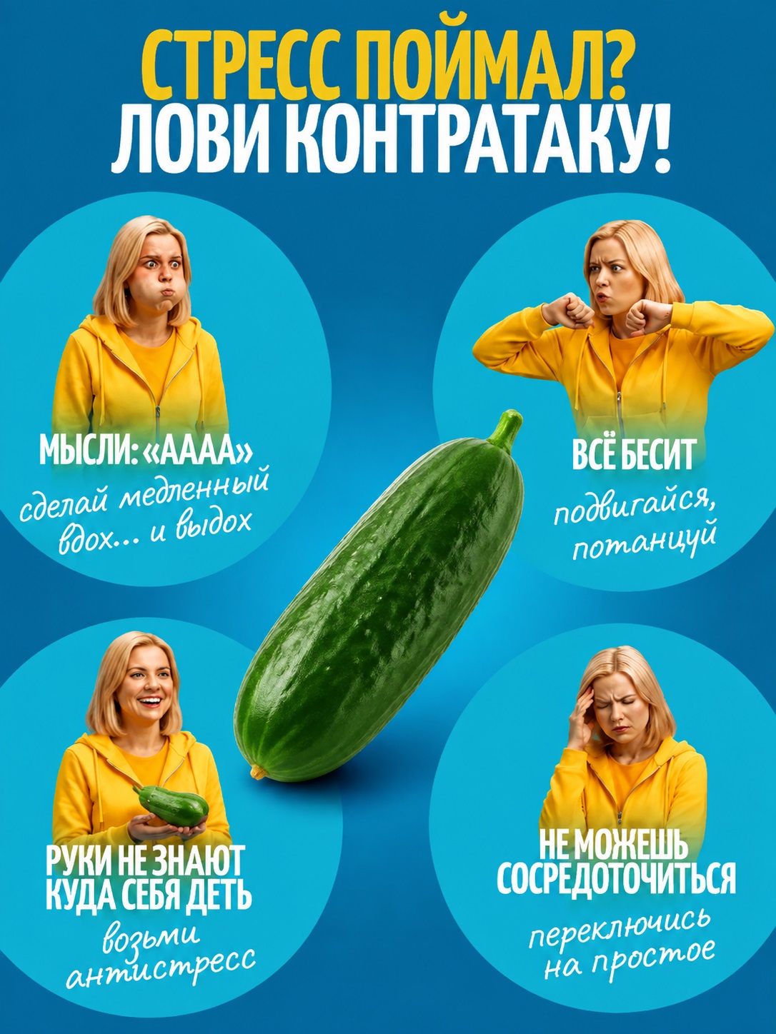 Игрушка-антистресс Крутой Замес огурец - фото 3