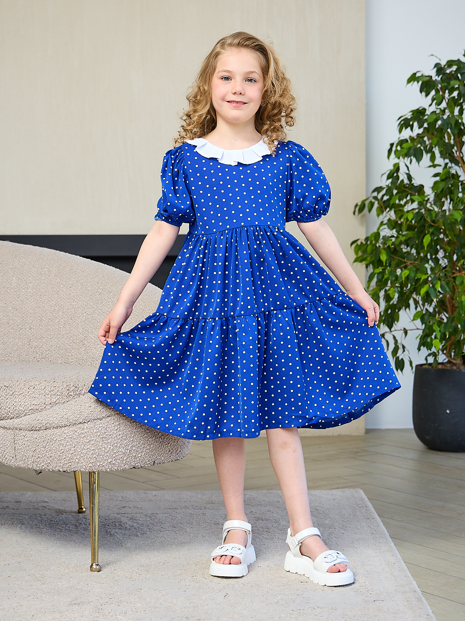 Платье Mil Art kids 1902201543DRESS-GOROX-BLUE - фото 2