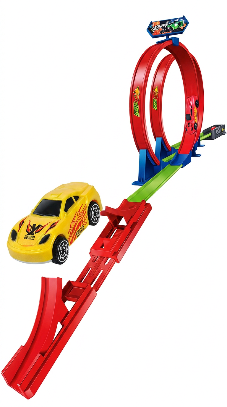 Трек Hot Wheels автотрек_одна_колесо_с_одной_машинкой - фото 2