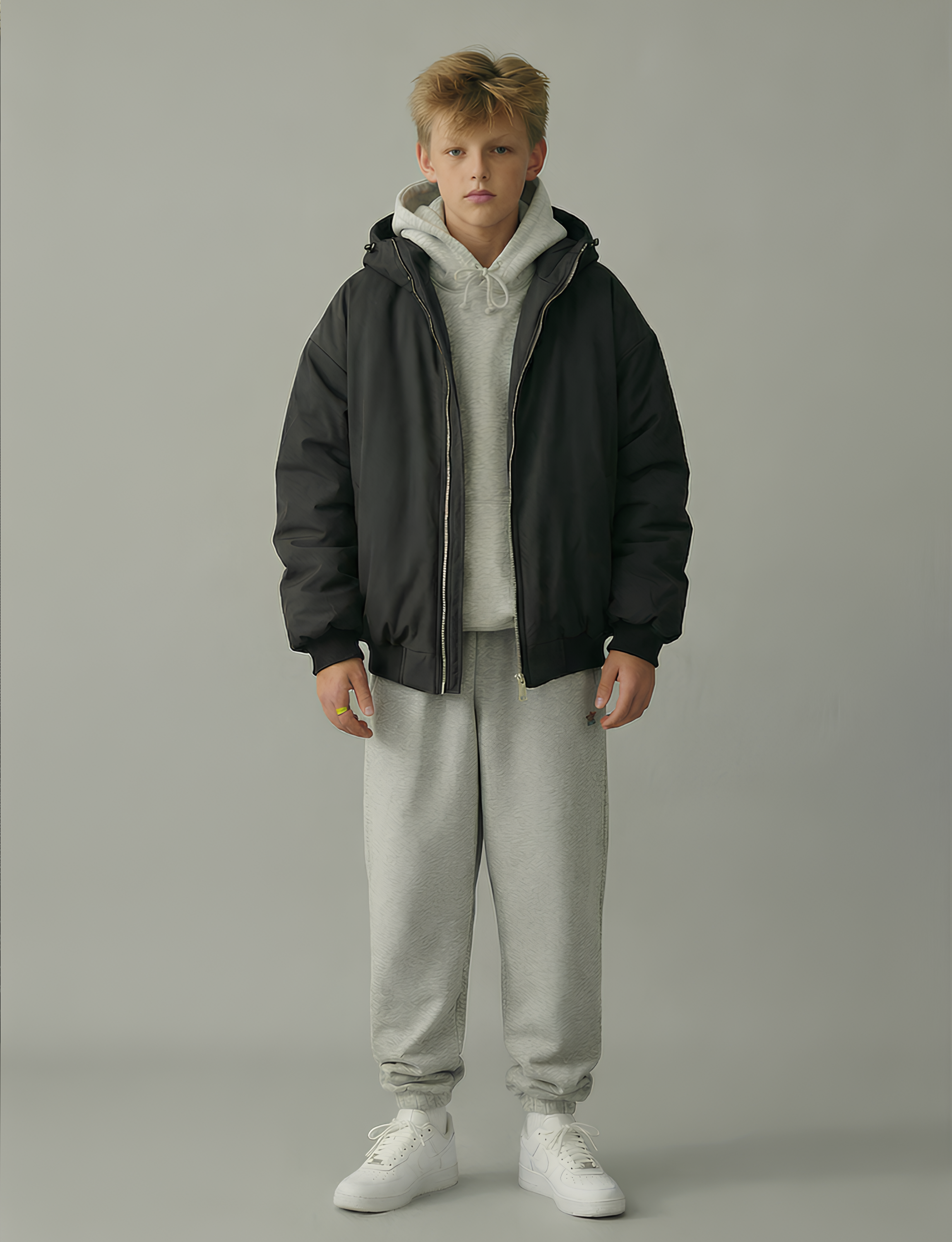 Изображение товара УЛетная демисезонная куртка-бомбер MIRANAM 152 с капюшоном стиль oversize