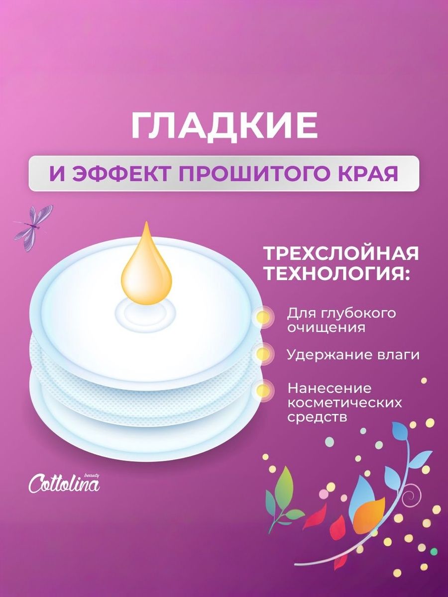Ватные диски Cottolina 3 упак. 120 шт. - фото 4