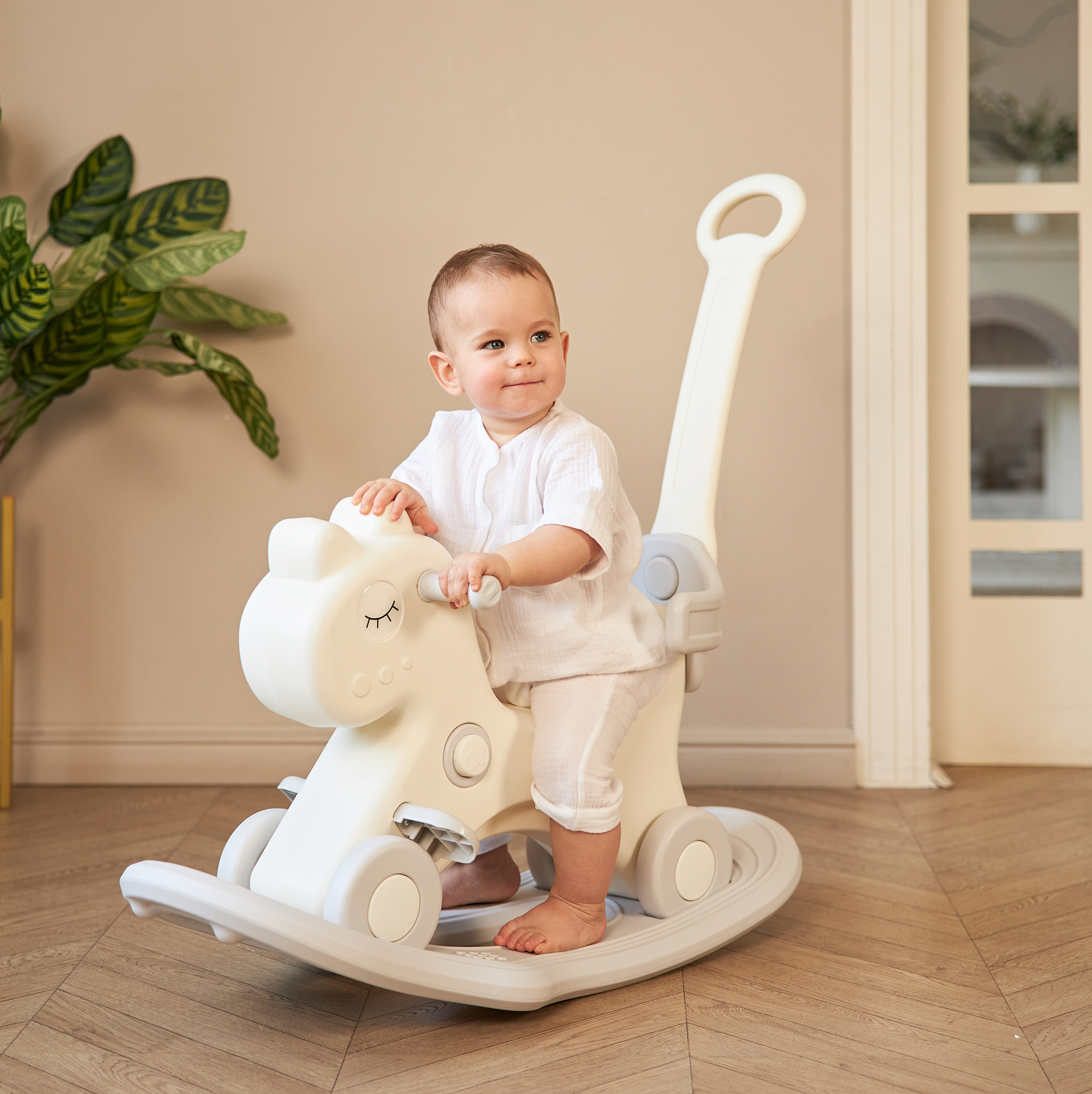 Качалка UNIX Kids Лошадка серый - фото 11