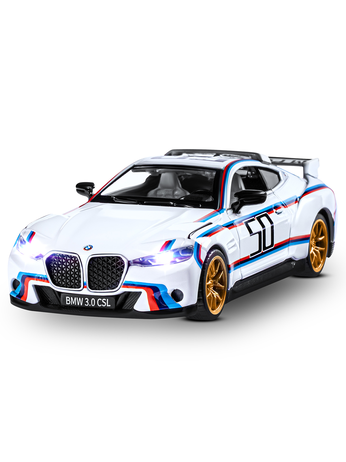 Автомобиль АВТОпанорама BMW 3.0 CSL 1:34 JB1251661 - фото 13