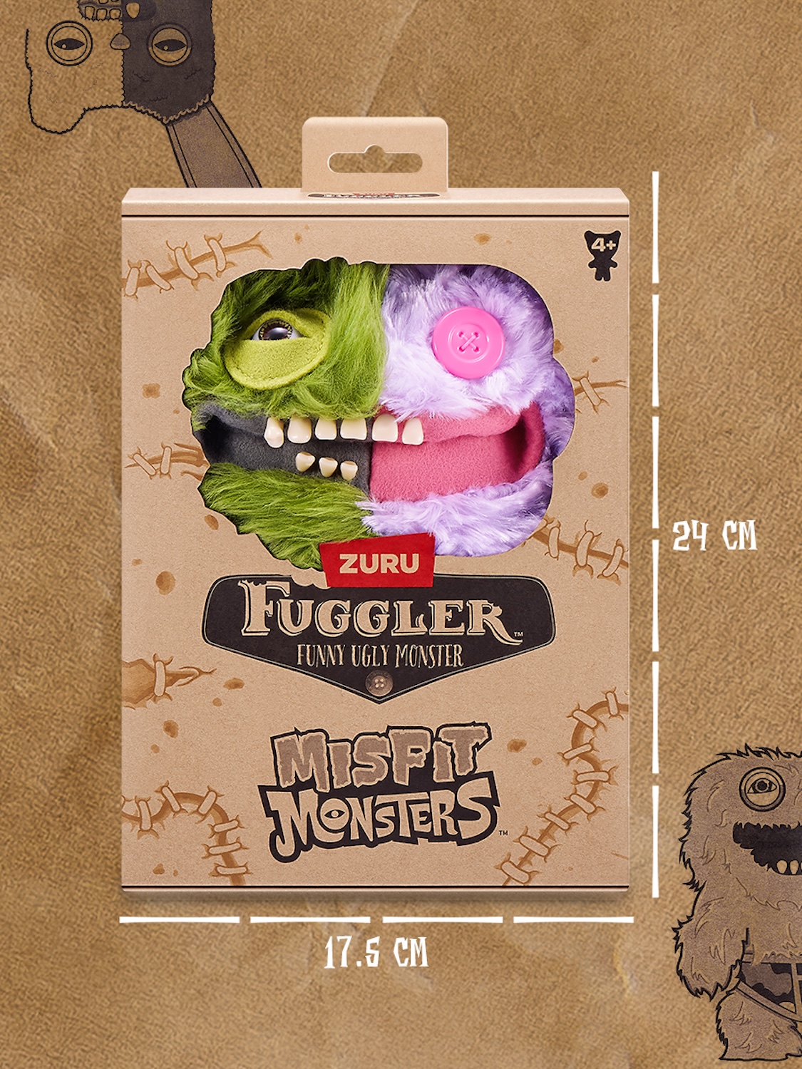 Мягкая игрушка FUGGLER Зубастик Половинки - фото 3