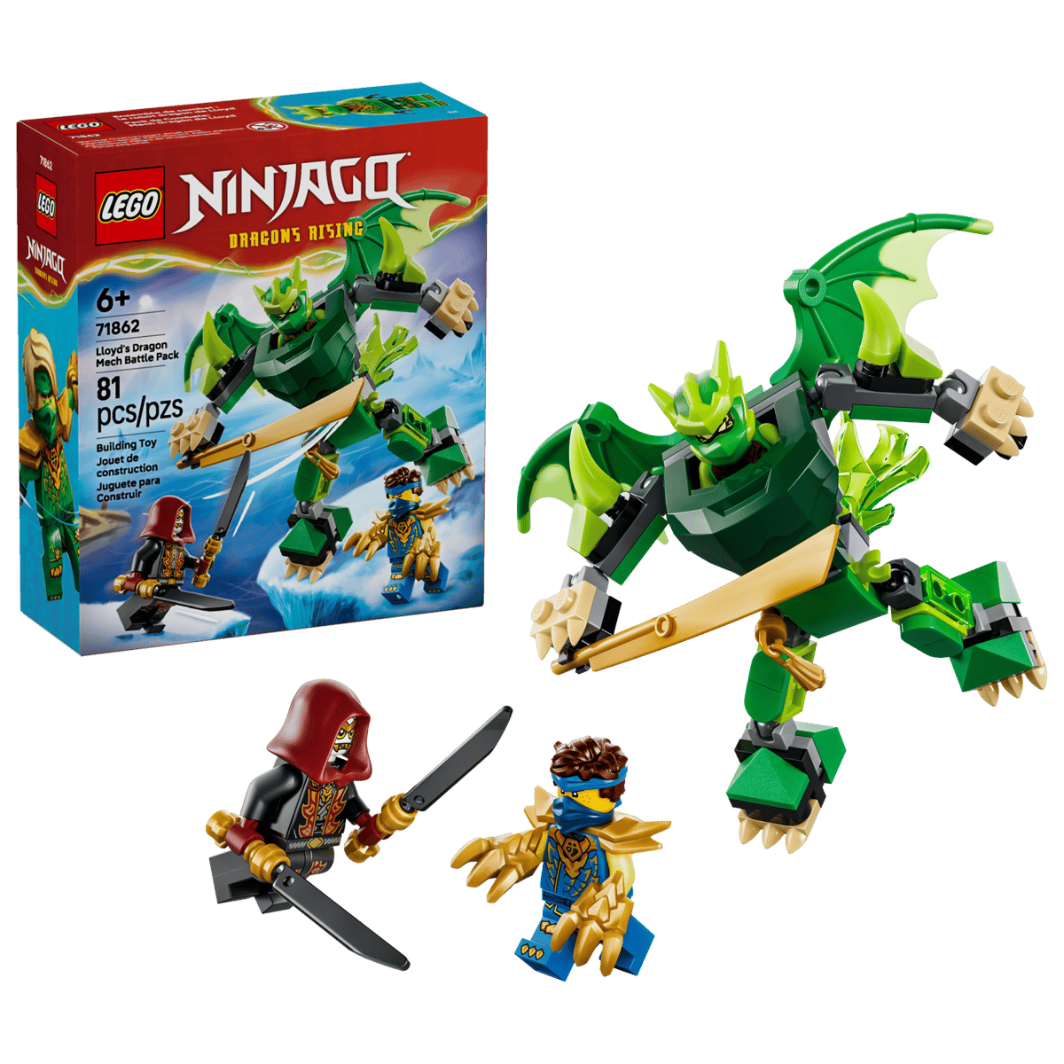 Конструктор LEGO NINJAGO Битва роботов-драконов Ллойда 81 дет. - фото 1