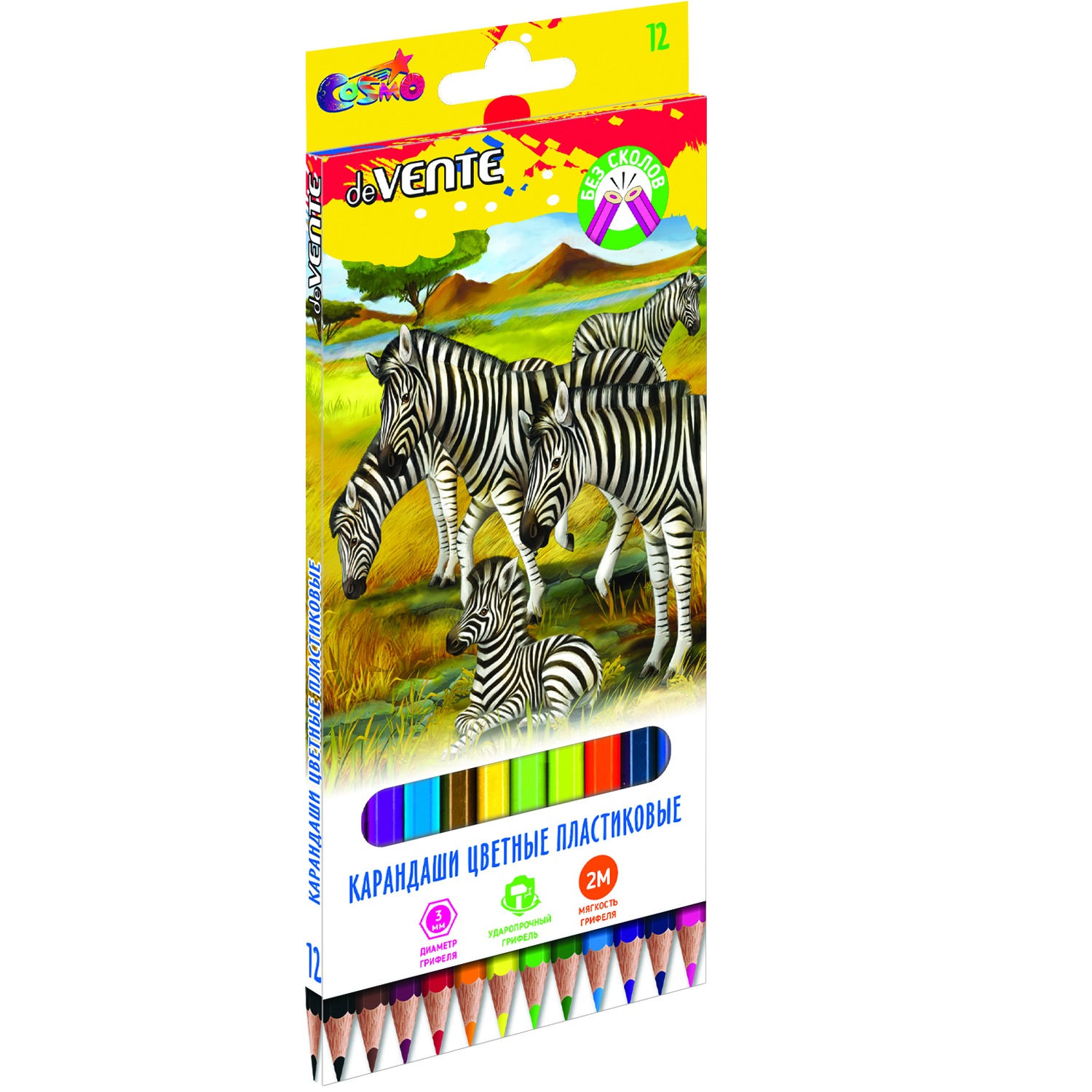 Карандаши цветные deVENTE 12 шт. - фото 1