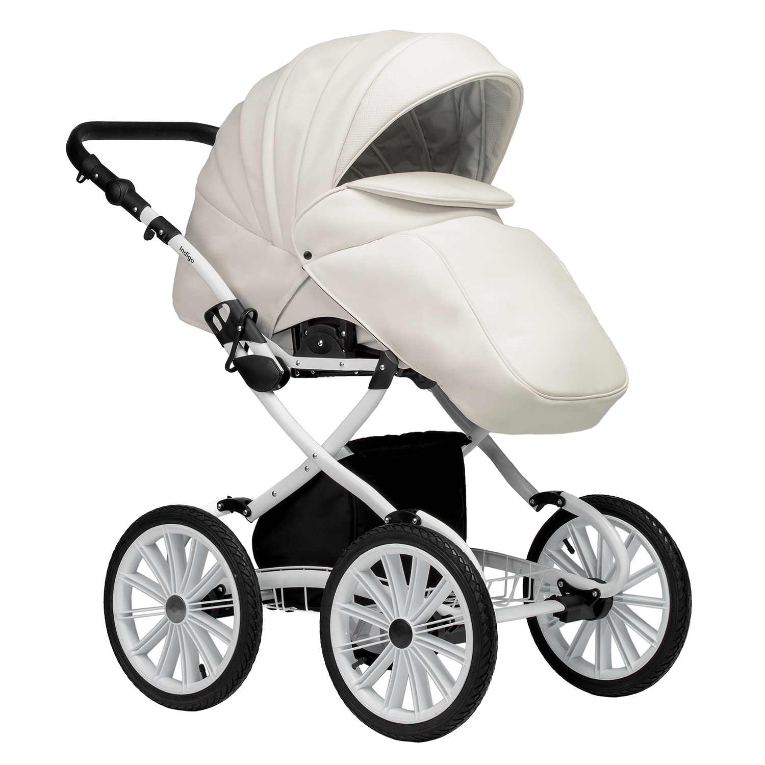 Коляска 2в1 Indigo Special Plus 01 белый - фото 6