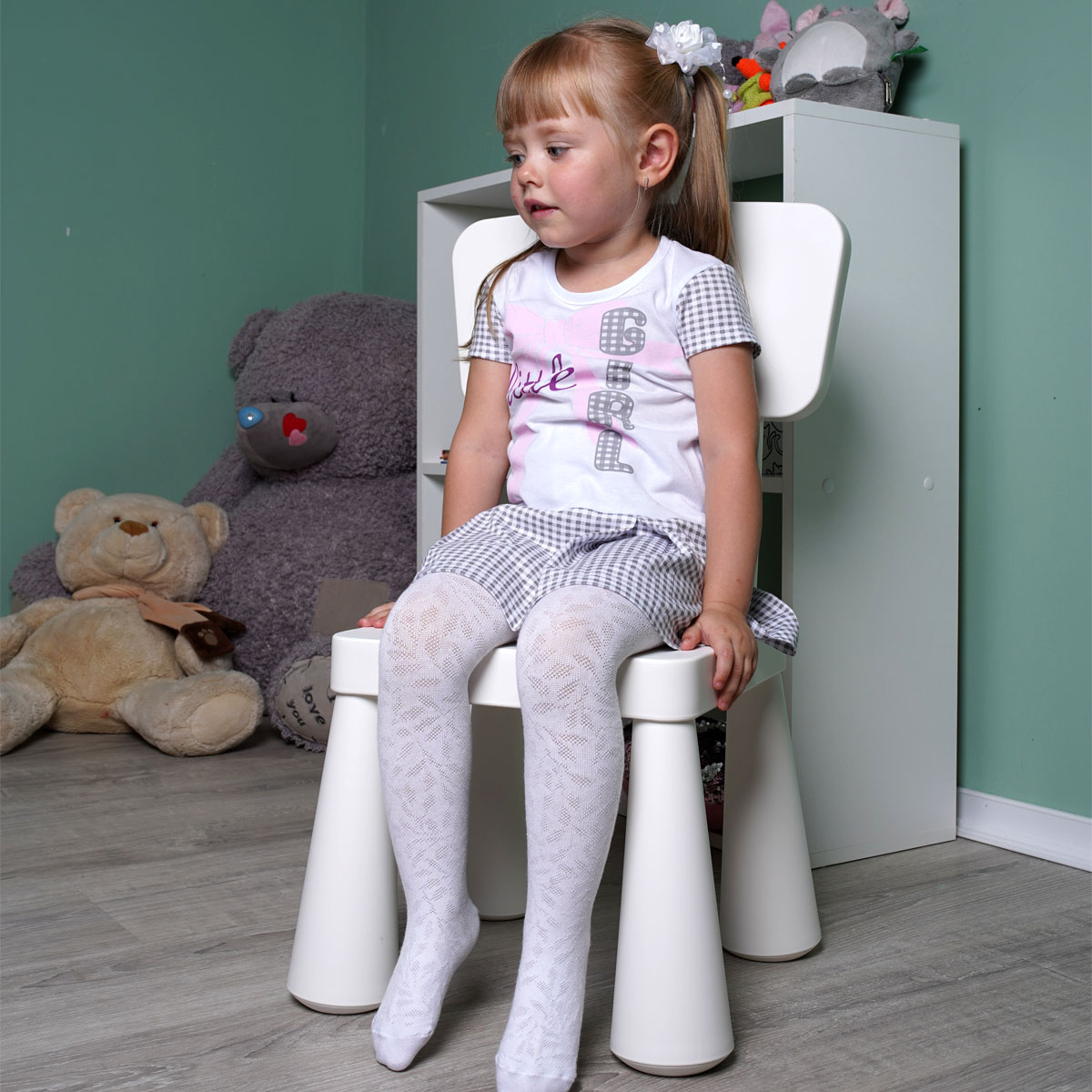 Колготки Ишимбайская чулочная фабрика WB-754 Веточка белый 2 М - фото 3