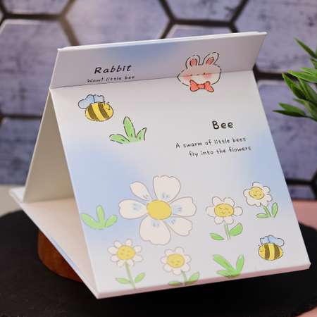 Зеркало настольное для макияжа iLikeGift Lovely rabbit blue