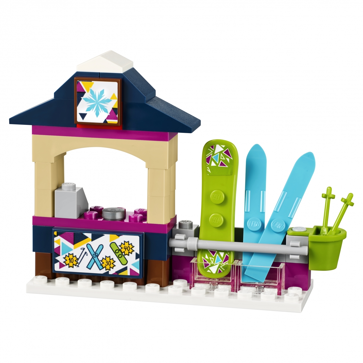 Конструктор LEGO Friends Горнолыжный курорт: подъёмник блочный - фото 20