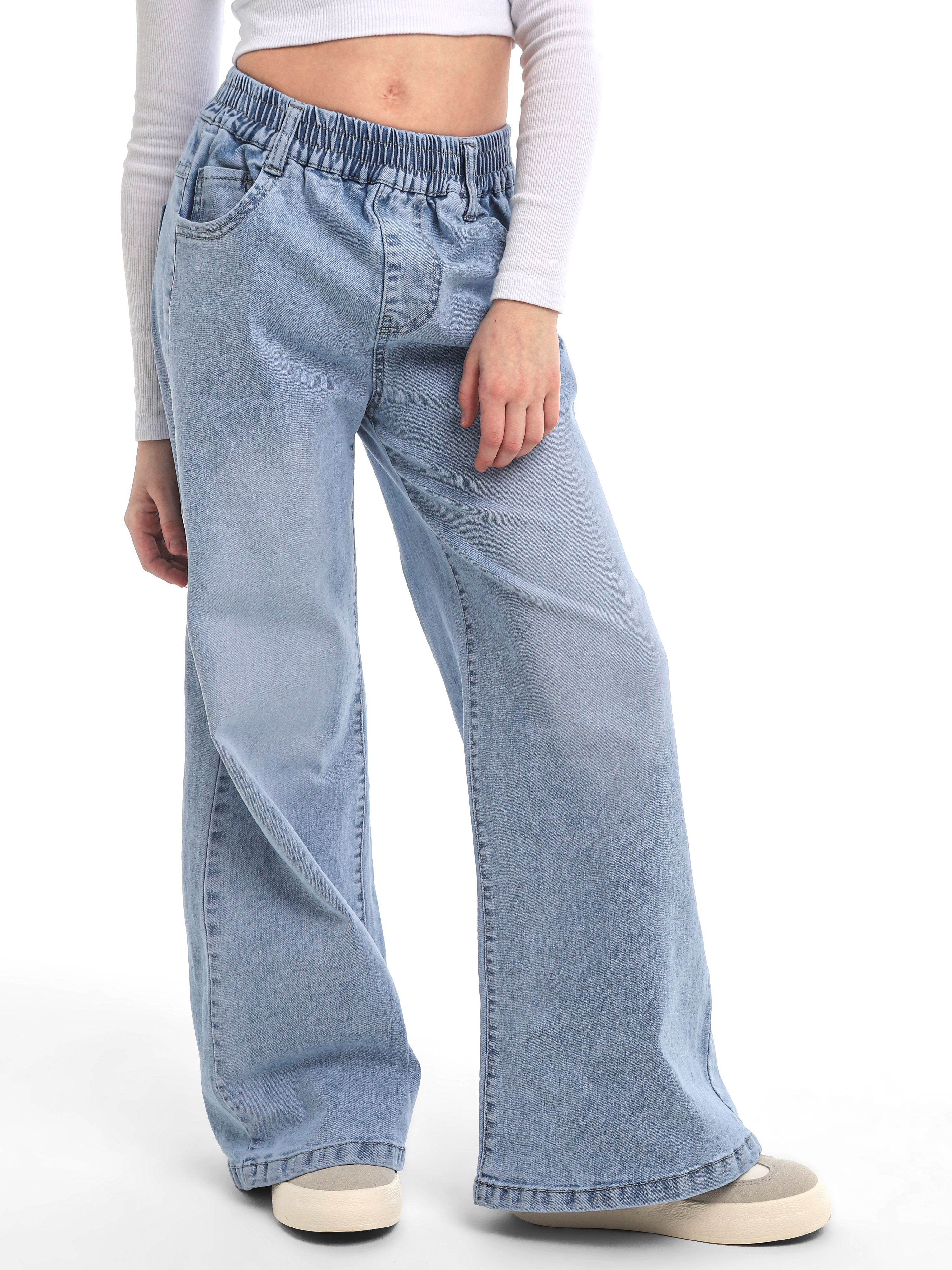 Джинсы-палаццо СИНИЙ МИР WD8168NJ-G63 - фото 7