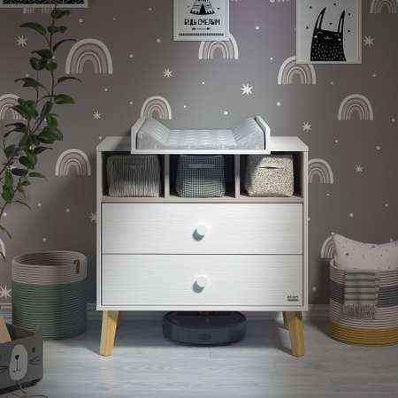 Пеленальный комод aton baby furniture Benny белый премиум кашемир