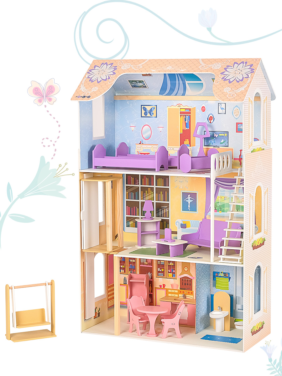 Домик для кукол PAREMO 120 см с мебелью PD315-03 - фото 11